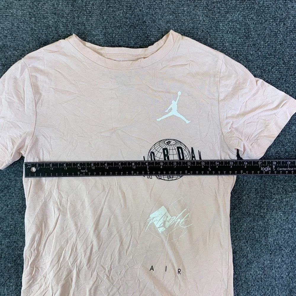 Jordan T Shirt Boys Medium 10-12 Pink Graphic Print Logo Cotton Standard Fit